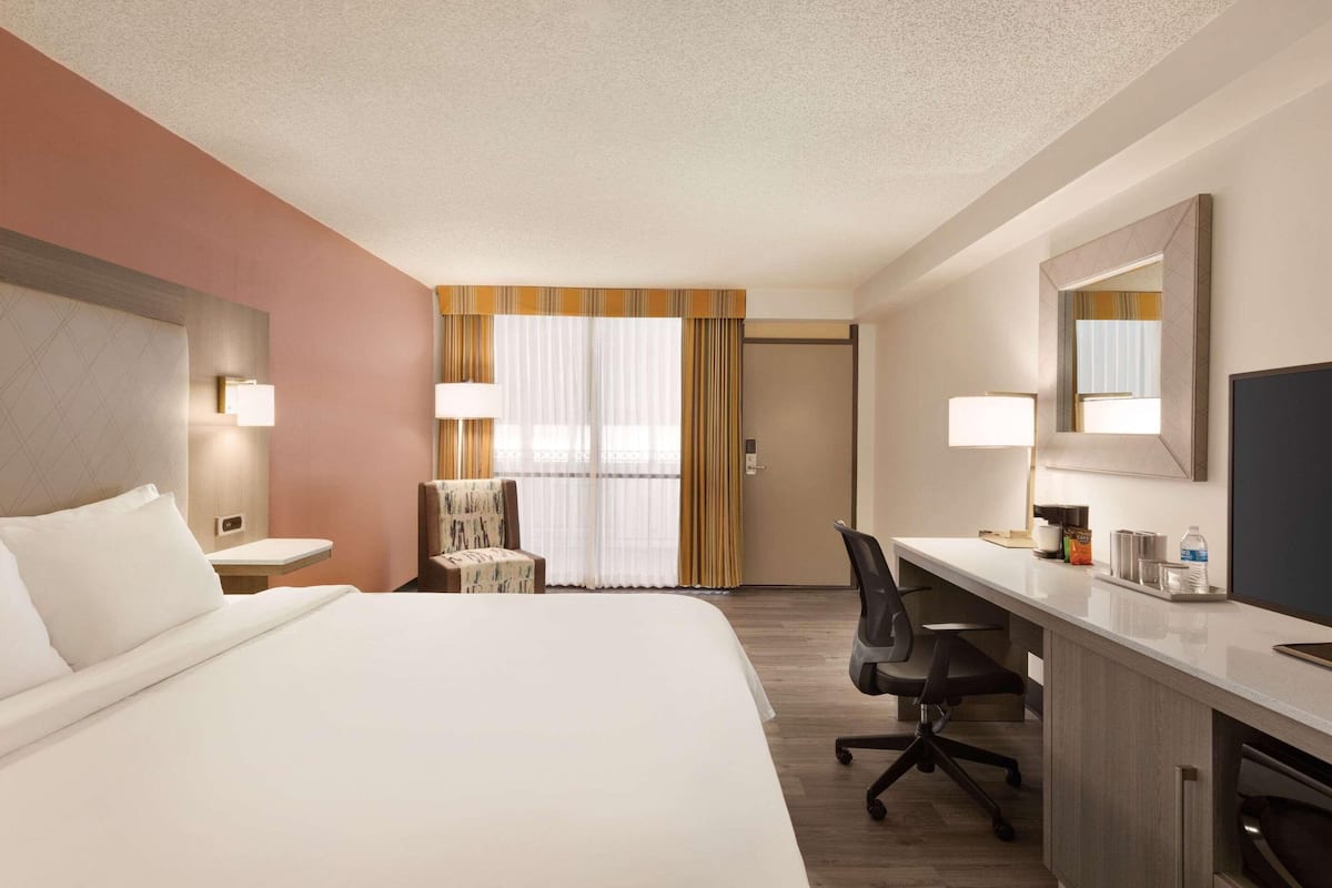 Premium bedding, desk, soundproofing, iron/ironing board