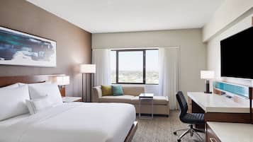 Hypo-allergenic bedding, pillowtop beds, in-room safe, desk