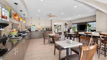 Free daily buffet breakfast