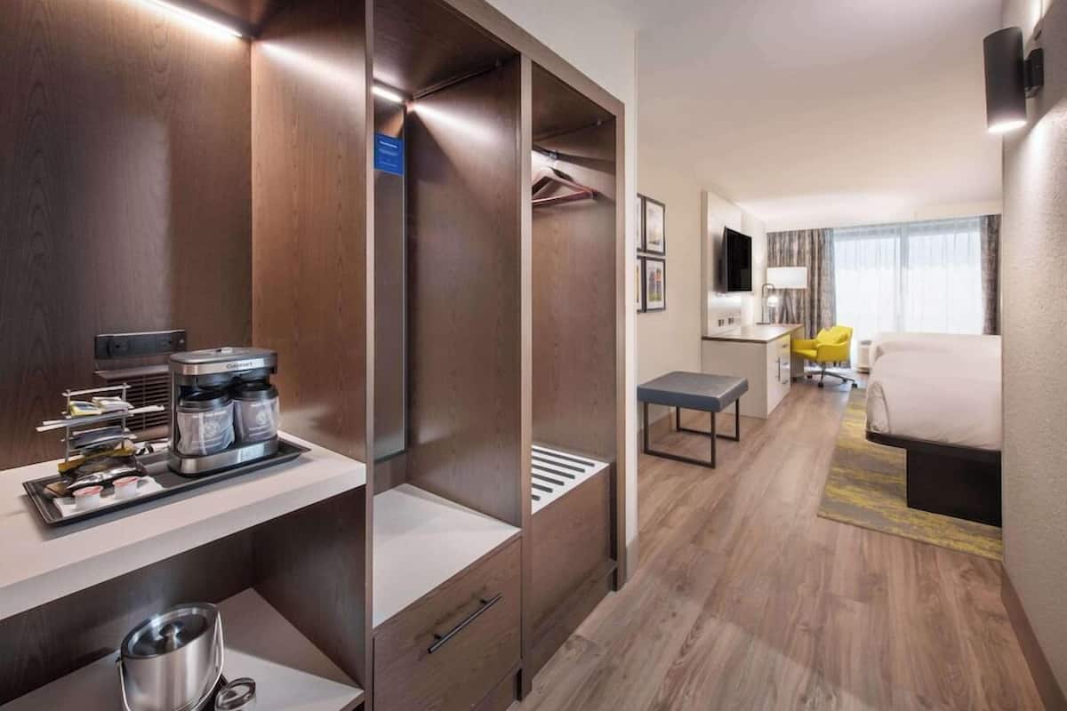 In-room safe, desk, laptop workspace, iron/ironing board