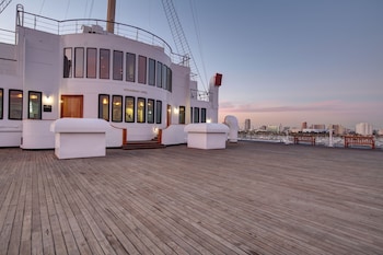 Hotel exterior and entrance at The Queen Mary
