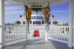 Outdoor wedding area