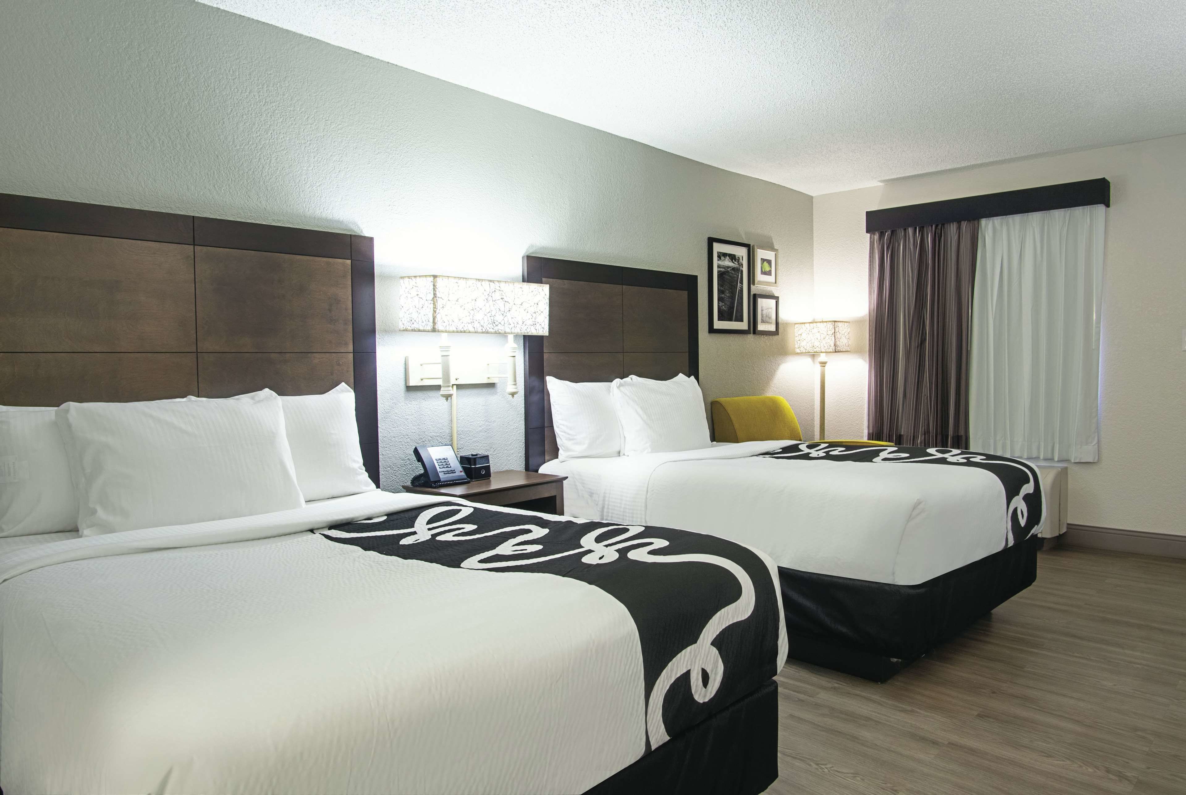 premium bedding, down duvets, desk, laptop workspace