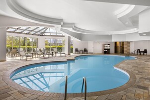 Indoor pool, open 6:00 AM to 10:00 PM, sun loungers