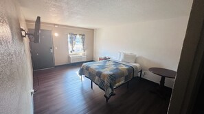 Desk, free WiFi, bed sheets