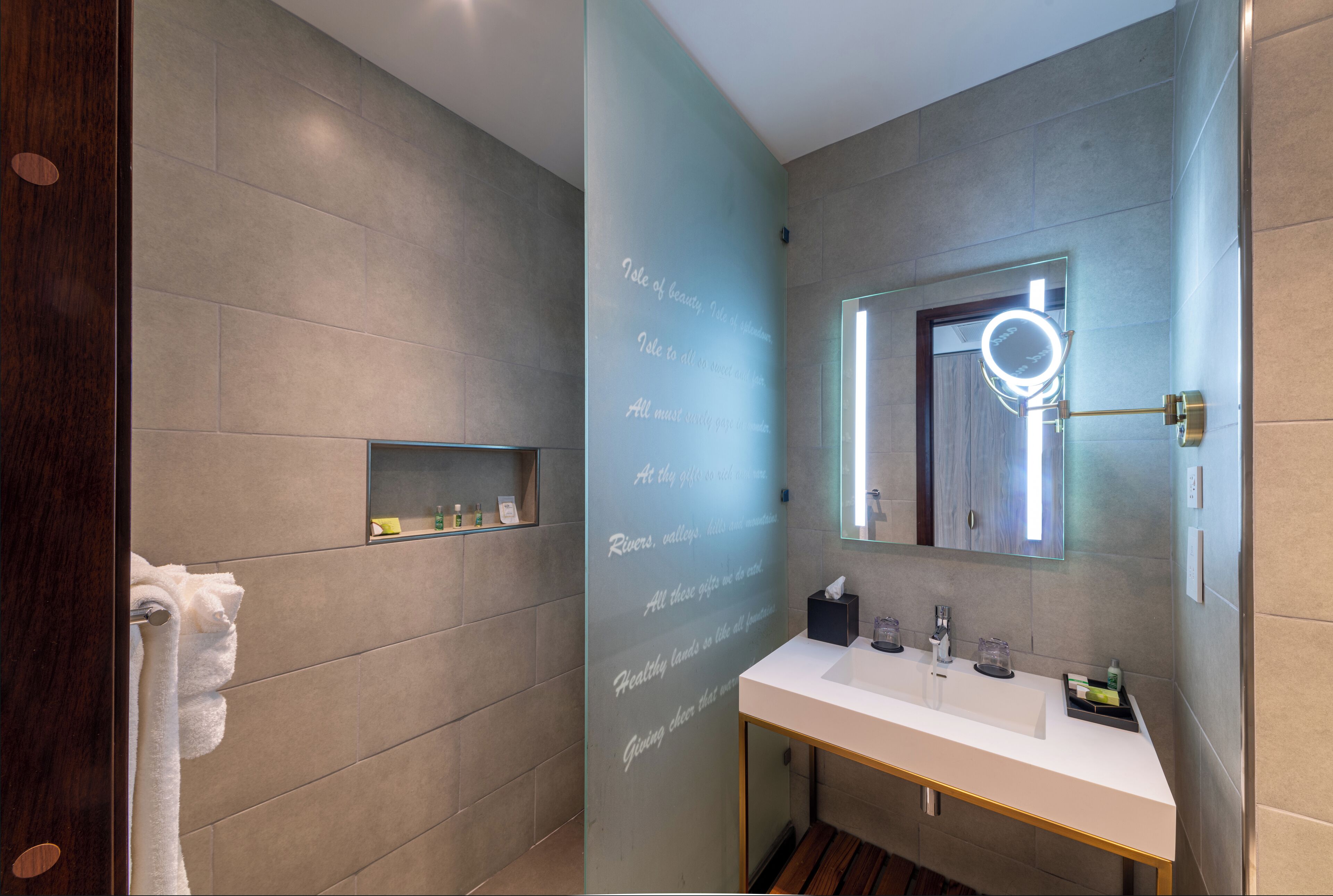 free toiletries, hair dryer, bathrobes, towels