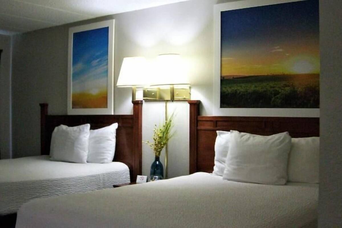 Individually furnished, desk, laptop workspace, blackout drapes