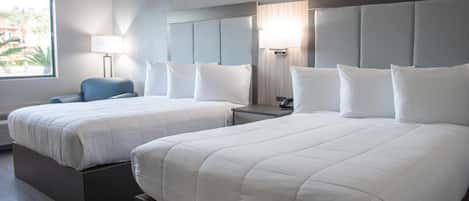 Premium Room, 2 Queen Beds | In-room safe, desk, blackout drapes, soundproofing