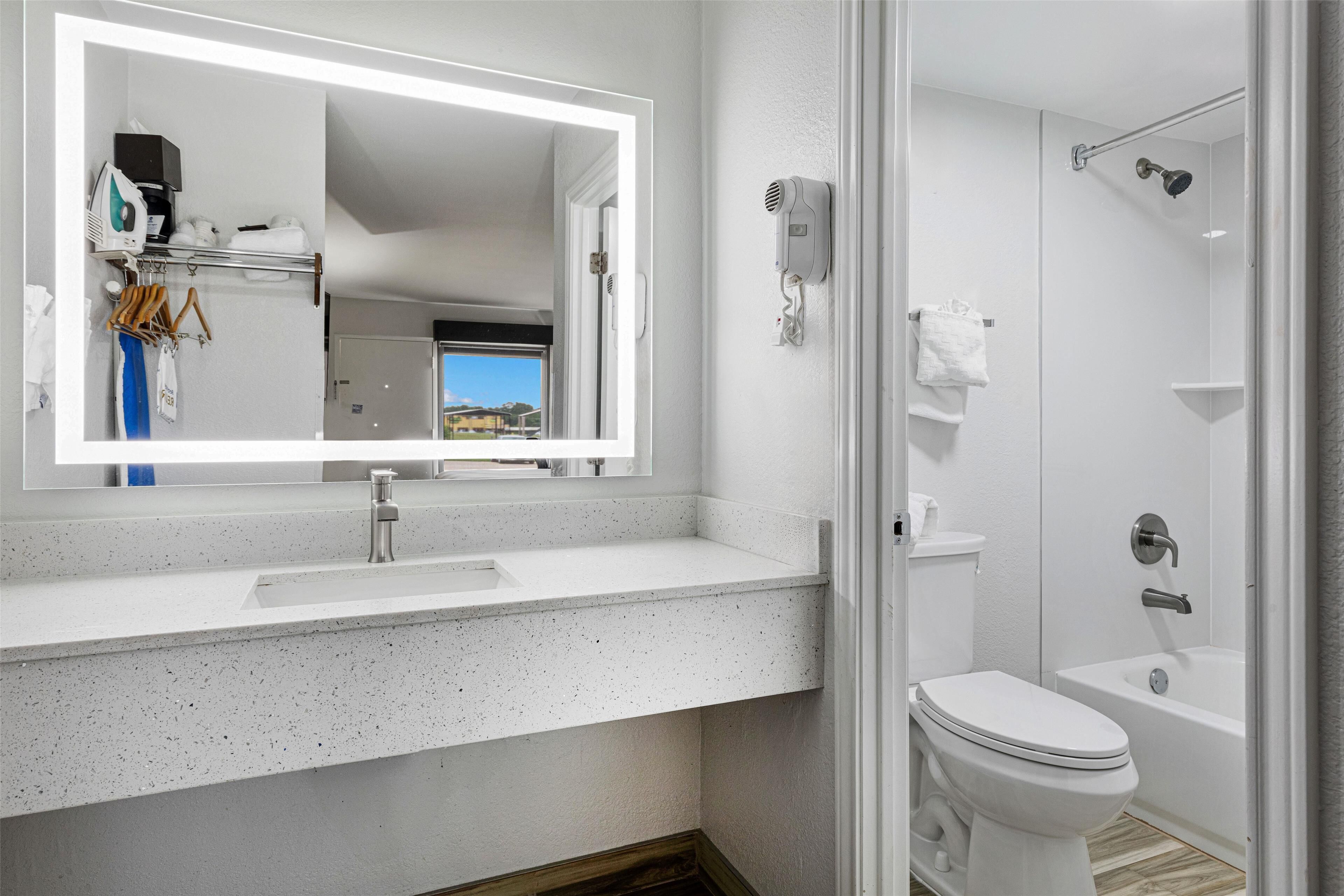 standard room, 2 double beds, non smoking, refrigerator & microwave | bathroom | shower, free toiletries, hair dryer, towels