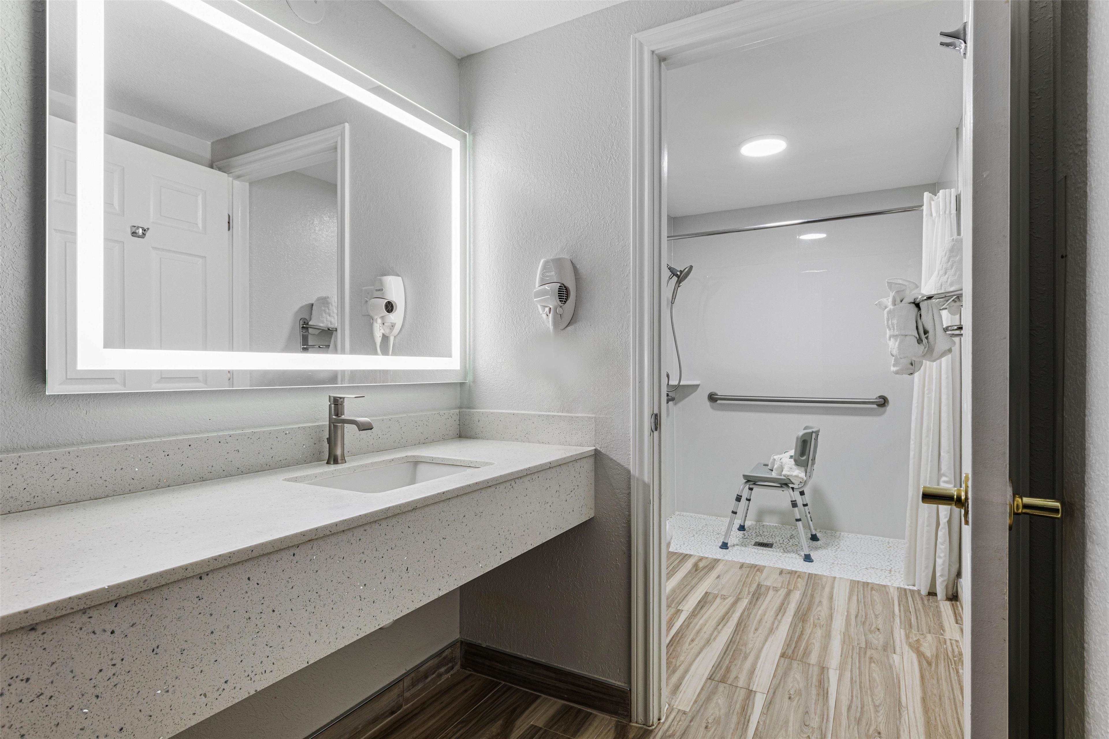 standard room, multiple beds, accessible, refrigerator & microwave | iron/ironing board, free wifi, bed sheets