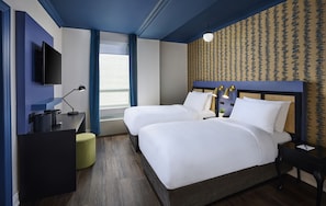 Standaard Twin kamer, 2 eenpersoonsbedden | Pillowtop-bedden, een bureau, verduisterende gordijnen