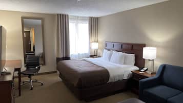 Suite, 1 King Bed, Non Smoking | Premium bedding, desk, laptop workspace, blackout drapes