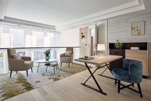 Suite présidentielle, 2 chambres | 1 chambre, literie de qualité, coffre-fort, bureau