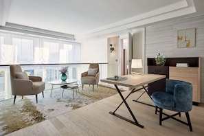 Suite présidentielle, 2 chambres | 1 chambre, literie de qualité, coffre-fort, bureau