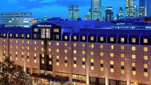 A hotel with a modern architectural design, featuring a prominent sign labeled "Westin Grand". - The Westin Grand Frankfurt (Frankfurt)