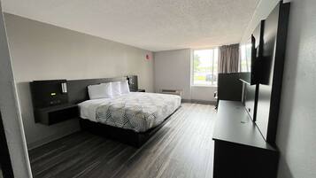 Individually decorated, individually furnished, desk, laptop workspace