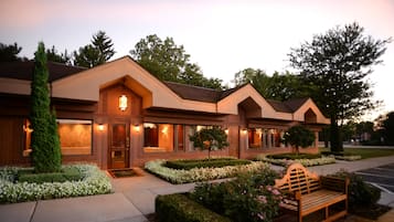 Outdoor banquet area