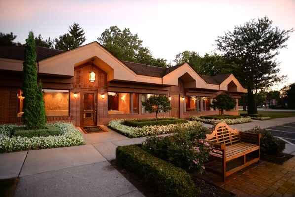 Outdoor banquet area