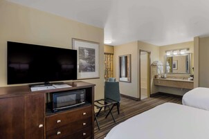 Standard Room, 2 Double Beds, Non Smoking, Refrigerator & Microwave (with Sofabed) | In-room safe, desk, laptop workspace, iron/ironing board