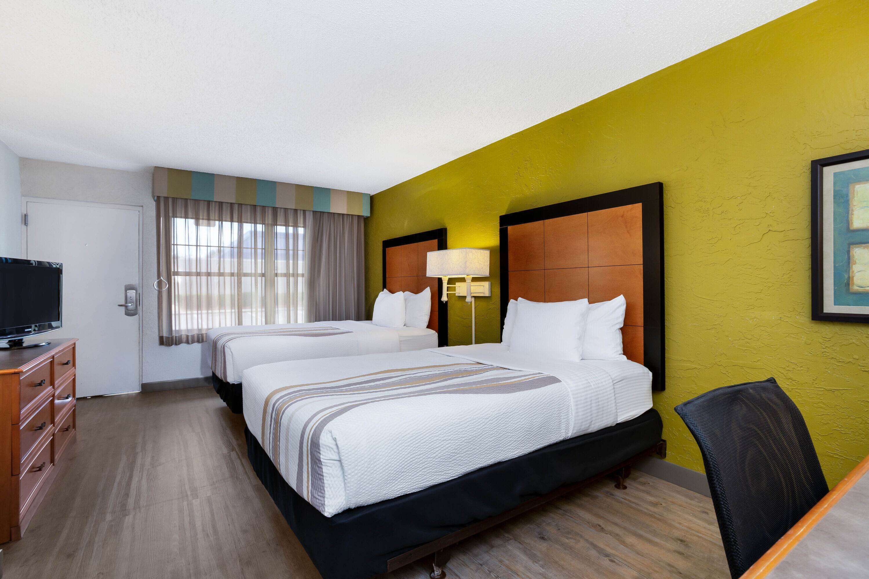 room, 2 double beds, accessible, non smoking (mobility accessible) | pillow-top beds, desk, blackout curtains, iron/ironing board