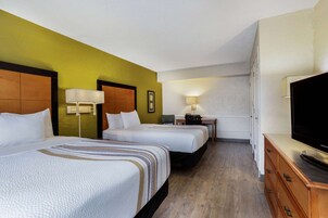 Room, 2 Double Beds, Accessible, Non Smoking (Mobility Accessible) | Pillowtop beds, desk, blackout drapes, iron/ironing board