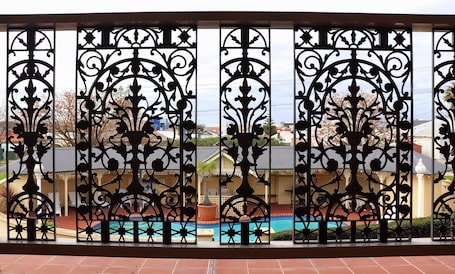 Outdoor pool, open 7:00 AM to 7:30 PM, pool umbrellas, sun loungers