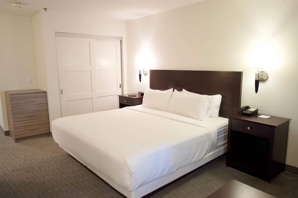 Suite, 1 King Bed, Non Smoking | Premium bedding, in-room safe, desk, iron/ironing board