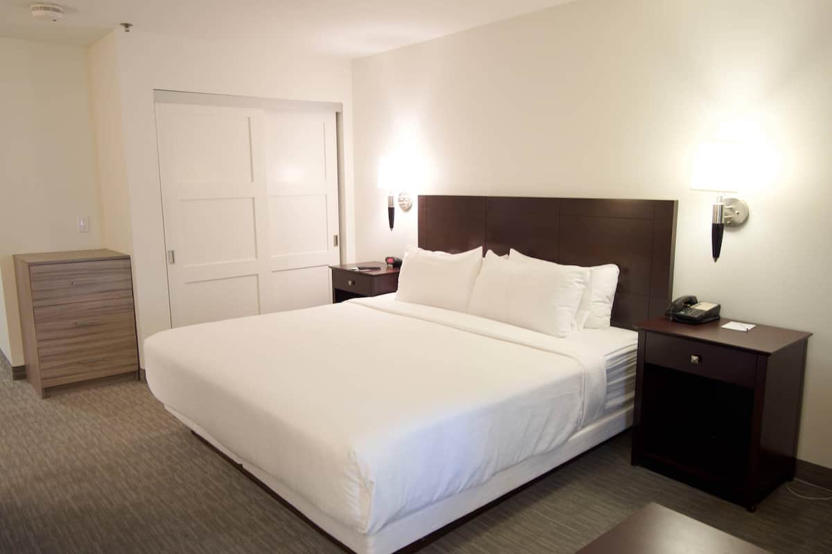 Suite, 1 King Bed, Non Smoking | Premium bedding, in-room safe, desk, iron/ironing board