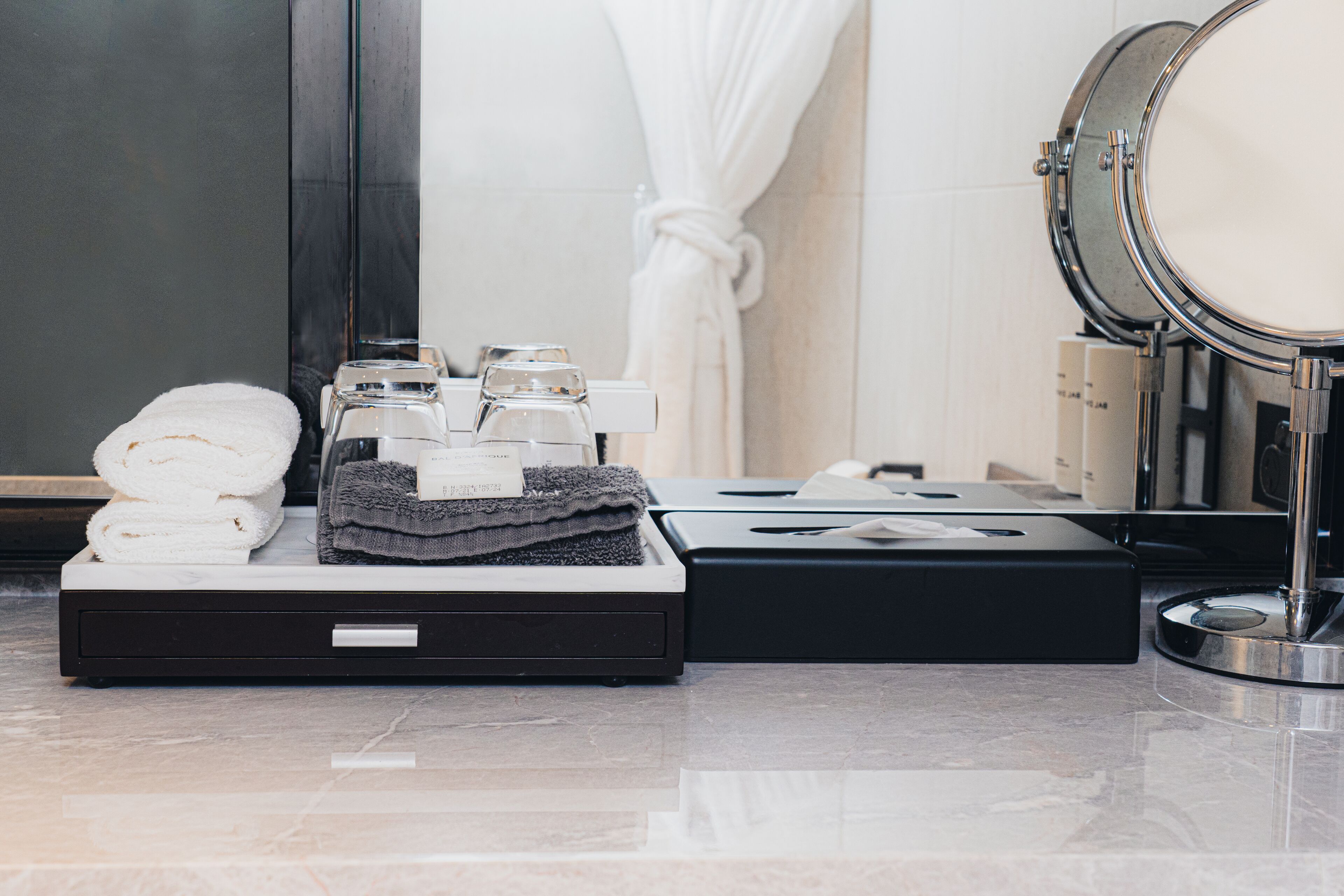 shower, free toiletries, hair dryer, bathrobes