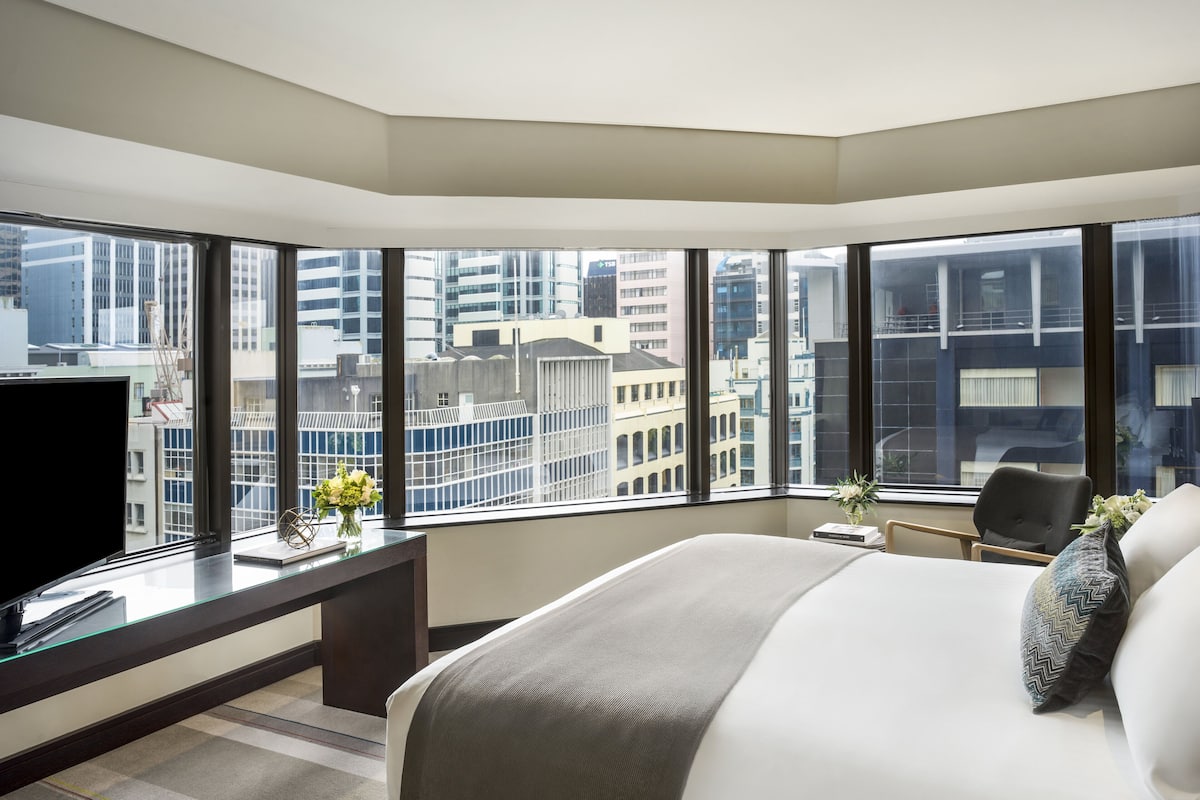 1 slaapkamer, luxe beddengoed, donzen dekbedden, een minibar