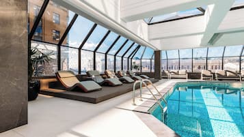 Indoor pool, open 5:30 AM to 9:00 PM, sun loungers