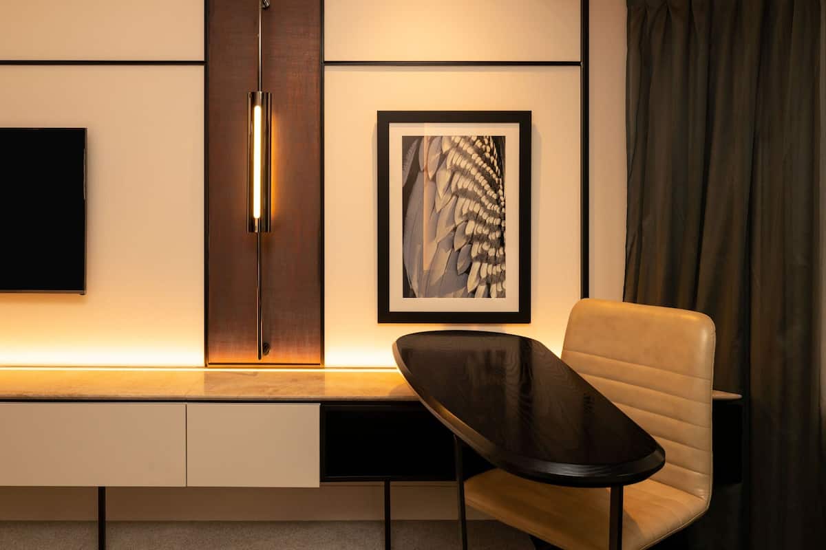 Literie de qualité supérieure, couette en duvet d'oie, minibar