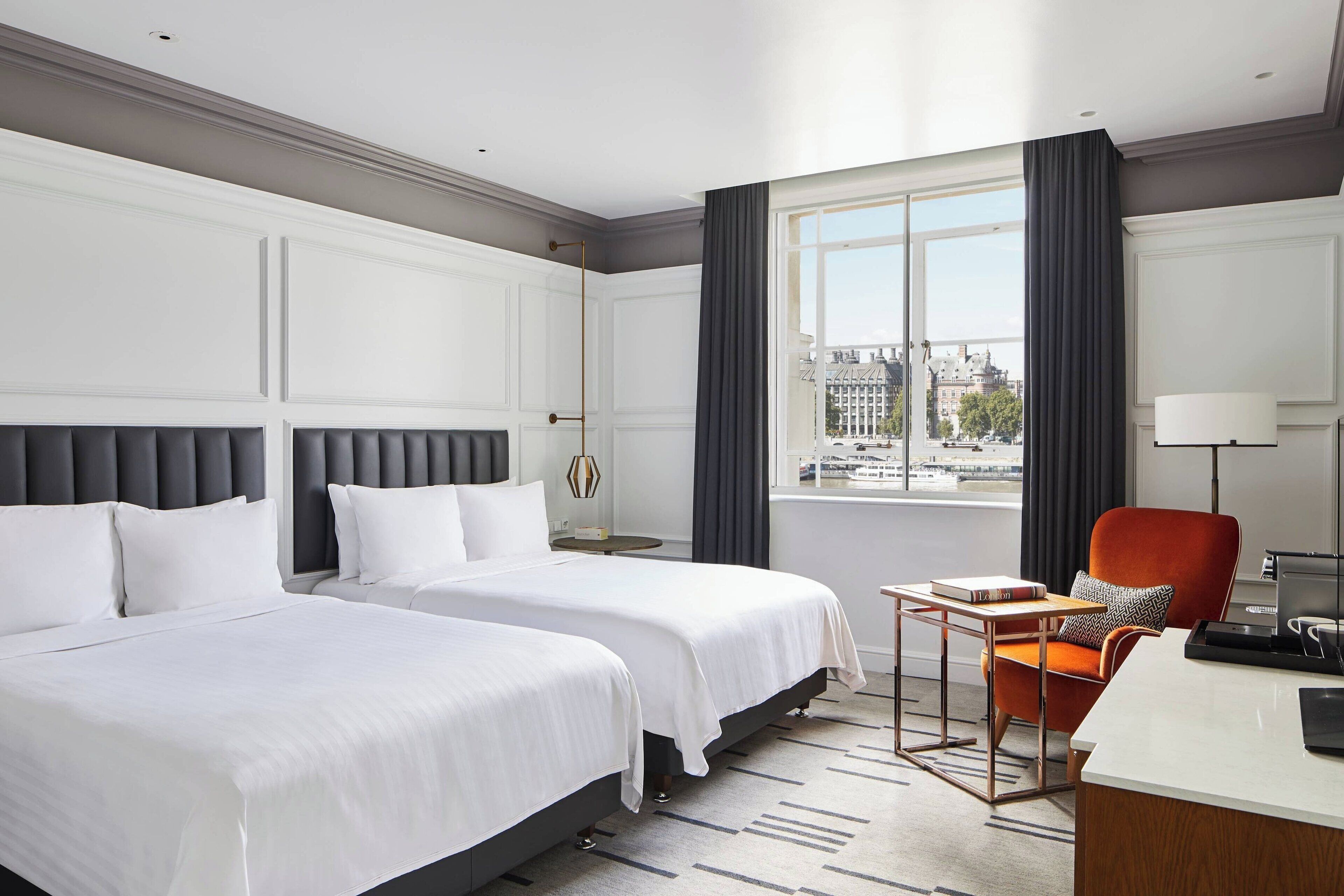 Family Room, 2 Double Beds (View) | Premium bedding, pillowtop beds, in-room safe, desk