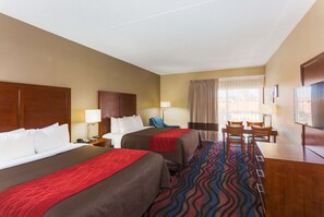 Desk, laptop workspace, iron/ironing board, rollaway beds