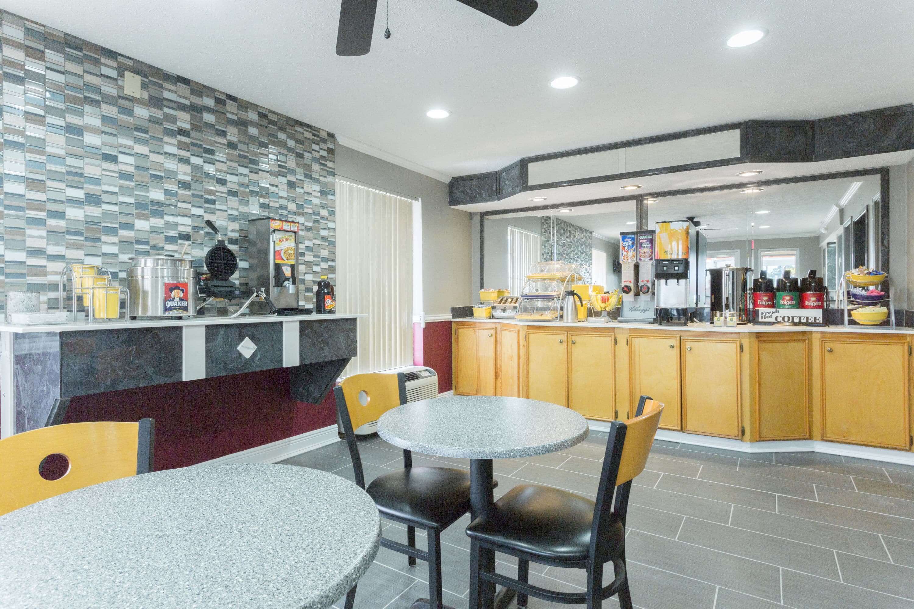 Free daily on-the-go breakfast 