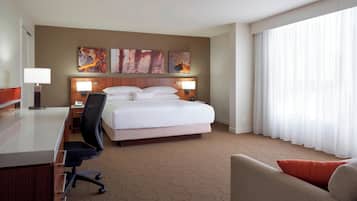 Room, 1 King Bed with Sofa bed | Premium bedding, desk, laptop workspace, blackout curtains