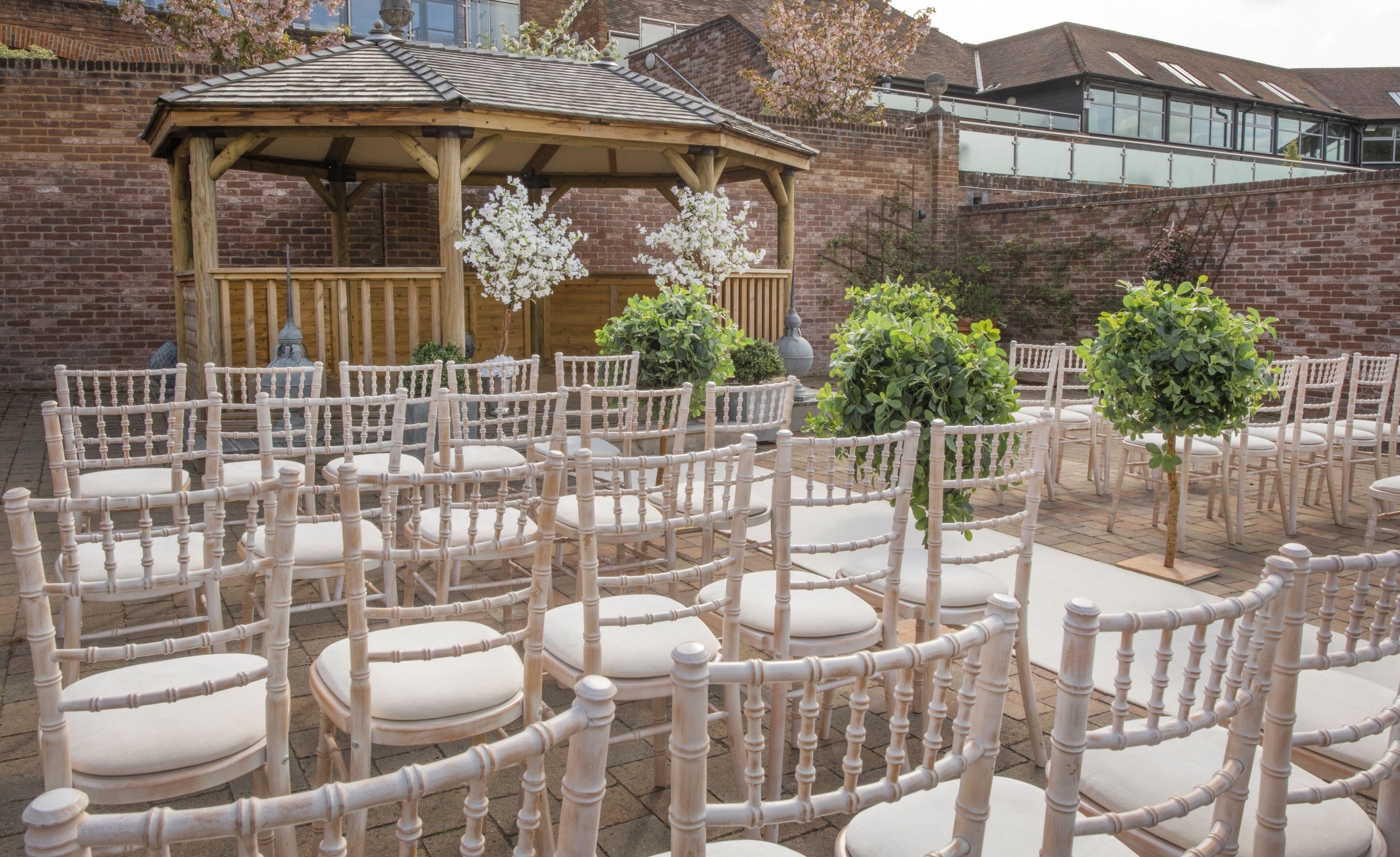 outdoor wedding area