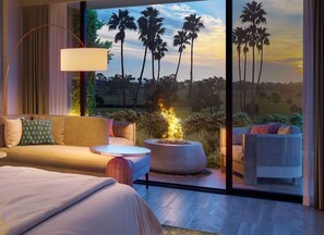 Huone, 1 suuri parisänky, näköala golfkentälle | Näkymä huoneesta