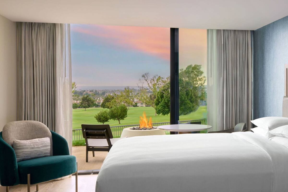 room, 2 queen beds, golf view | view from room