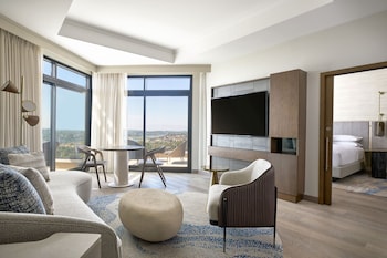 Luxury Suite, 1 Bedroom, Non Smoking, Ocean View | Living area | 55-inch Smart TV with cable channels, TV, Netflix at VEA Newport Beach, A Marriott Resort & Spa