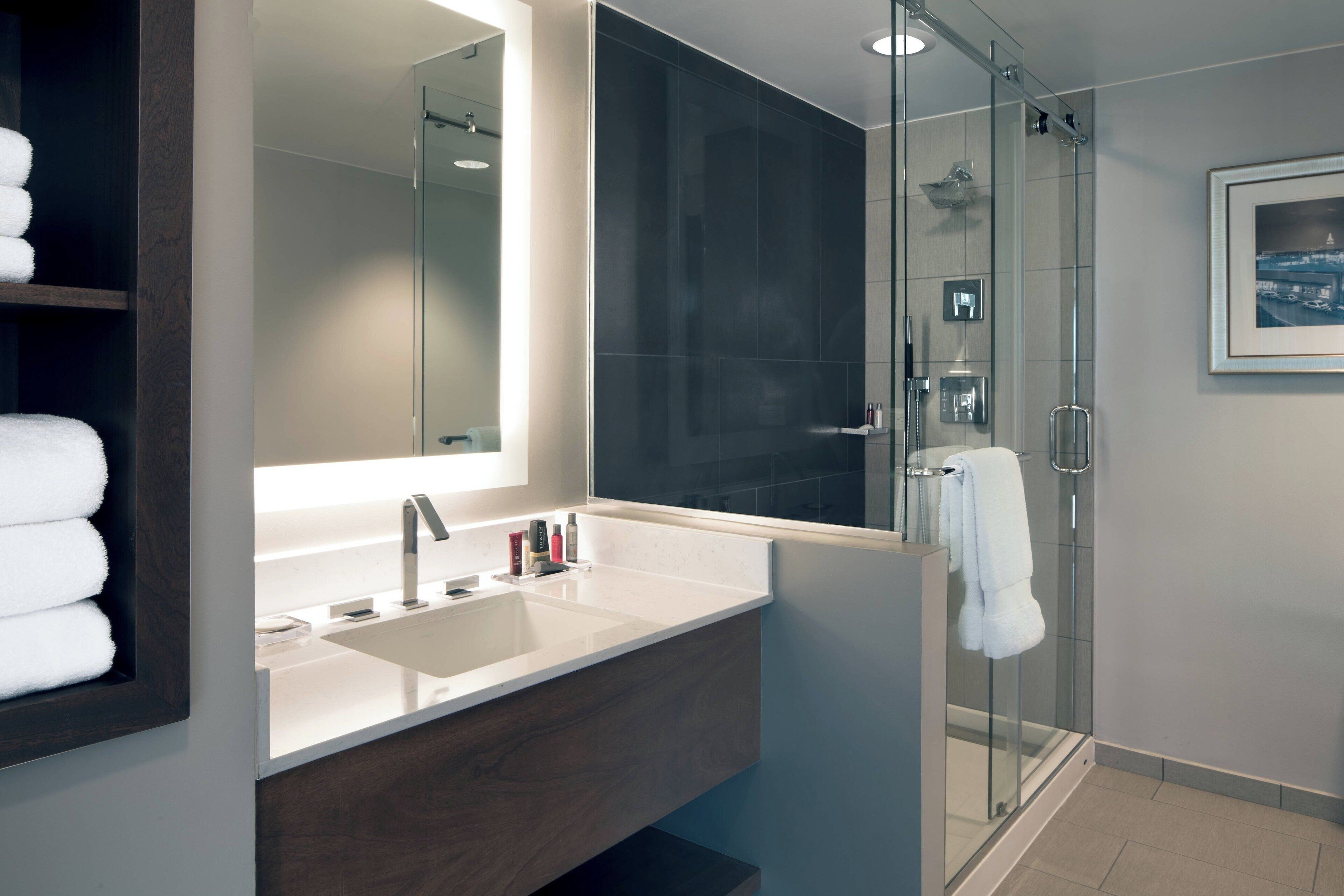 free toiletries, hair dryer, towels, soap