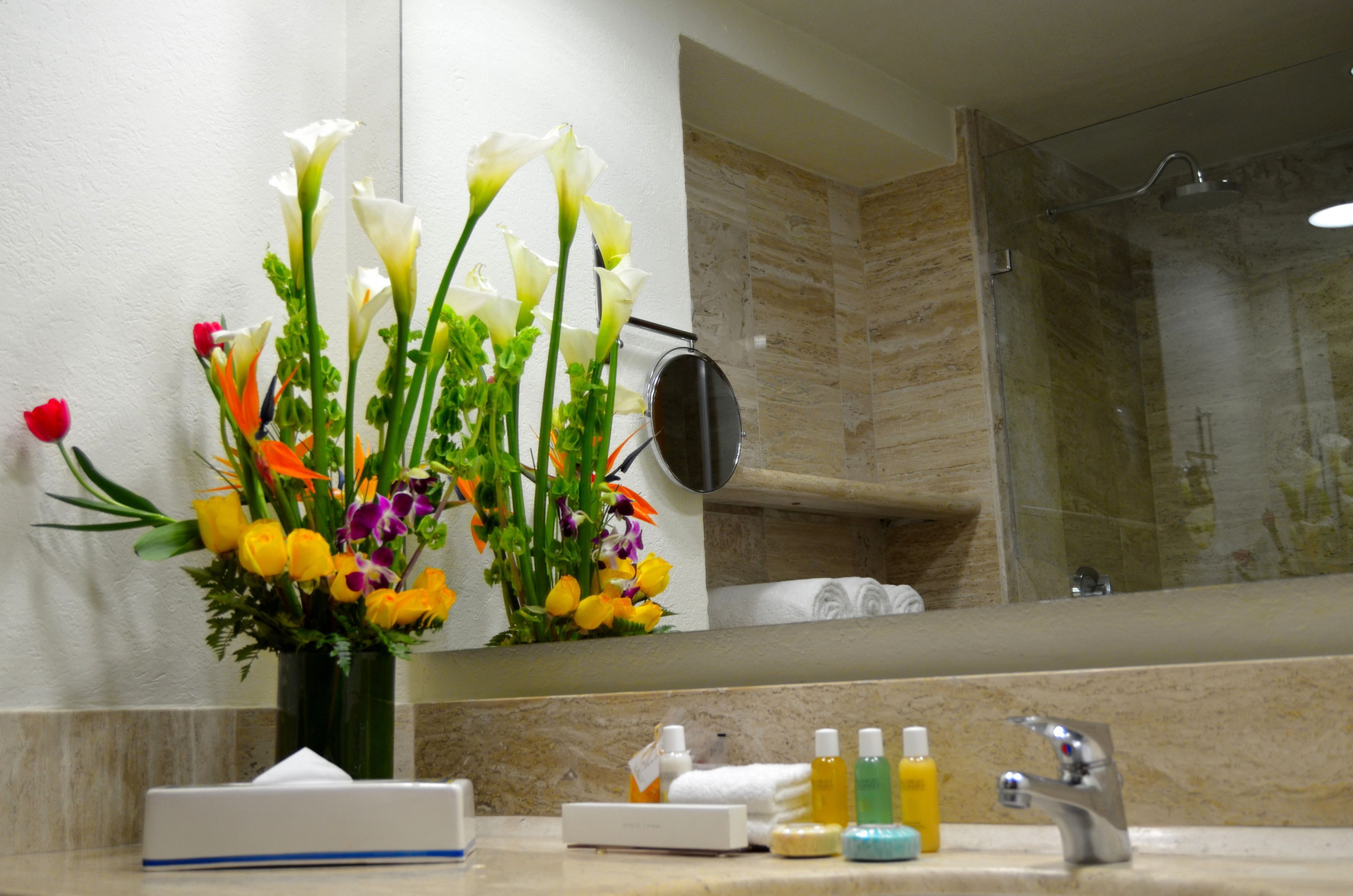 Bathroom | Shower, eco-friendly toiletries, hair dryer, slippers