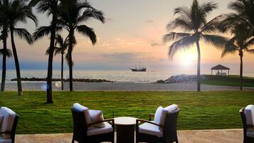 Outdoor banquet area