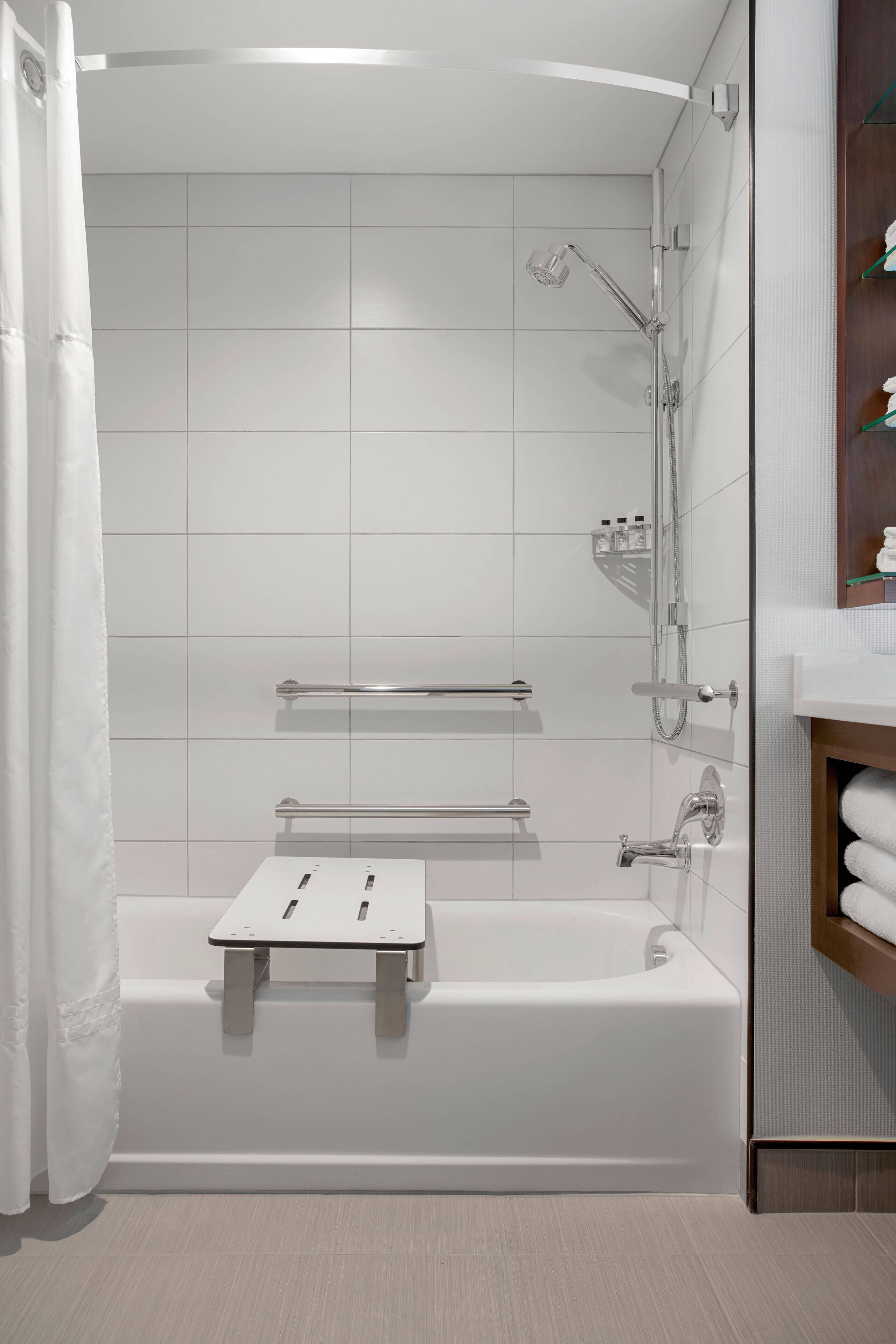 free toiletries, hair dryer, towels