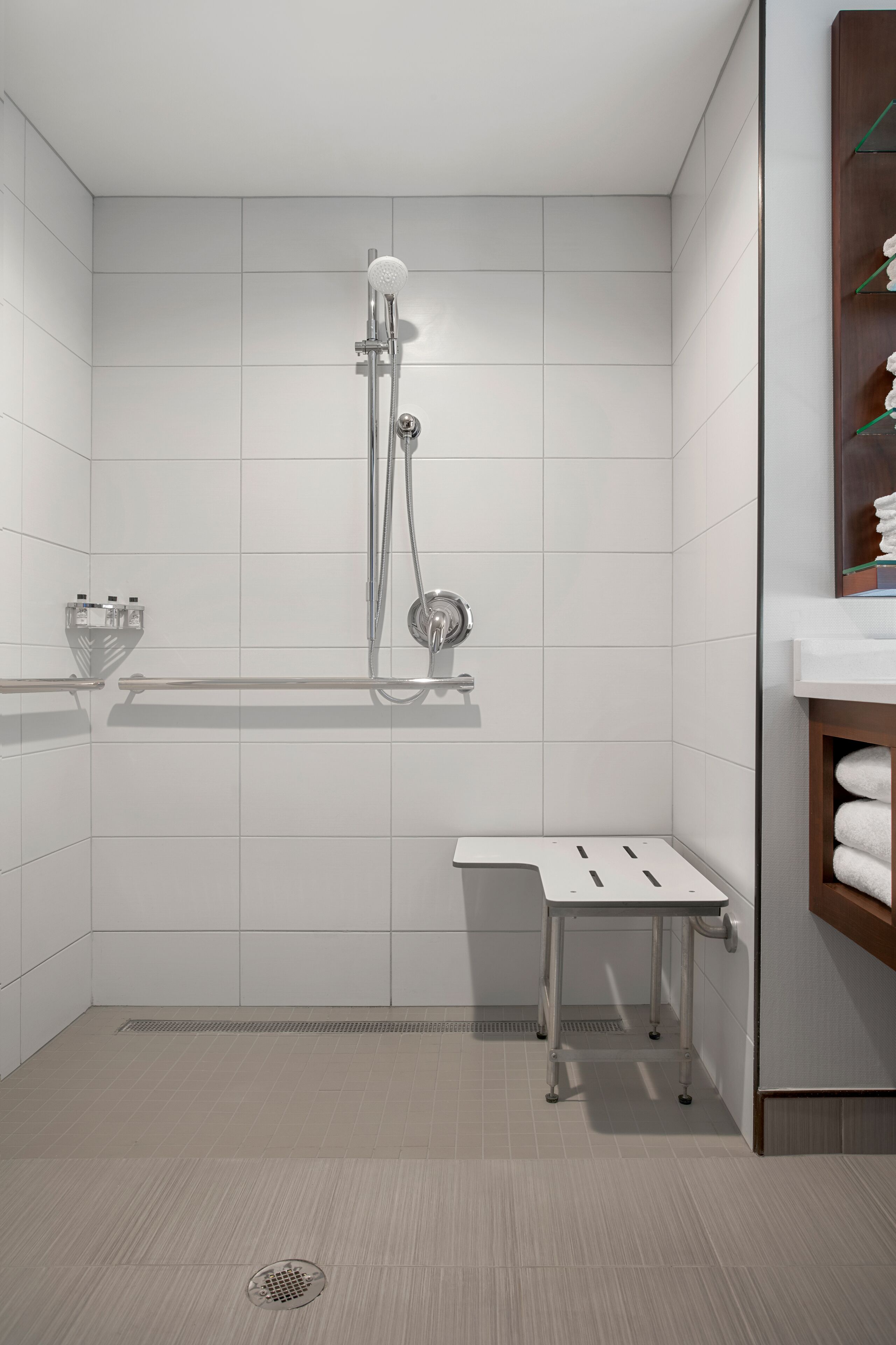 free toiletries, hair dryer, towels