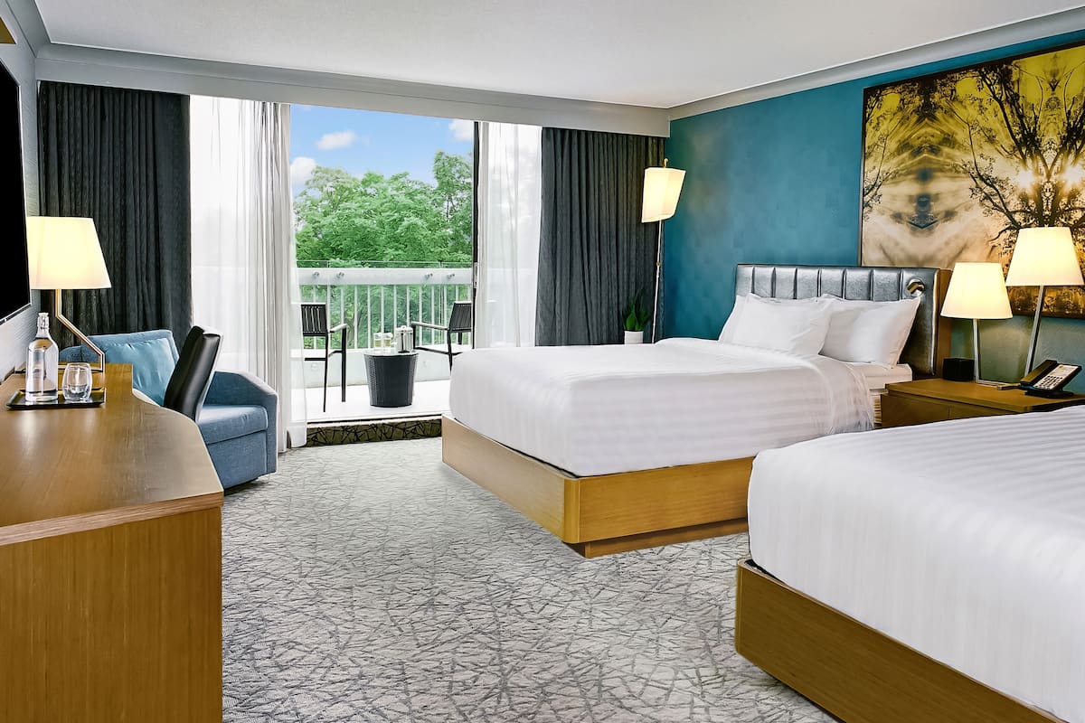 Deluxe Room, 2 Queen Beds, Balcony | Premium bedding, in-room safe, desk, iron/ironing board