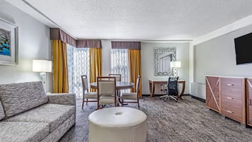 Executive Suite, 1 King Bed with Sofa bed, Non Smoking | Living area | 50-inch LCD TV with digital channels, TV