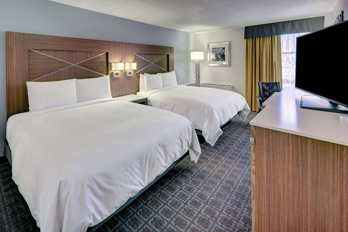 Room, 2 Queen Beds, Non Smoking, Refrigerator & Microwave | Premium bedding, down comforters, pillowtop beds, in-room safe