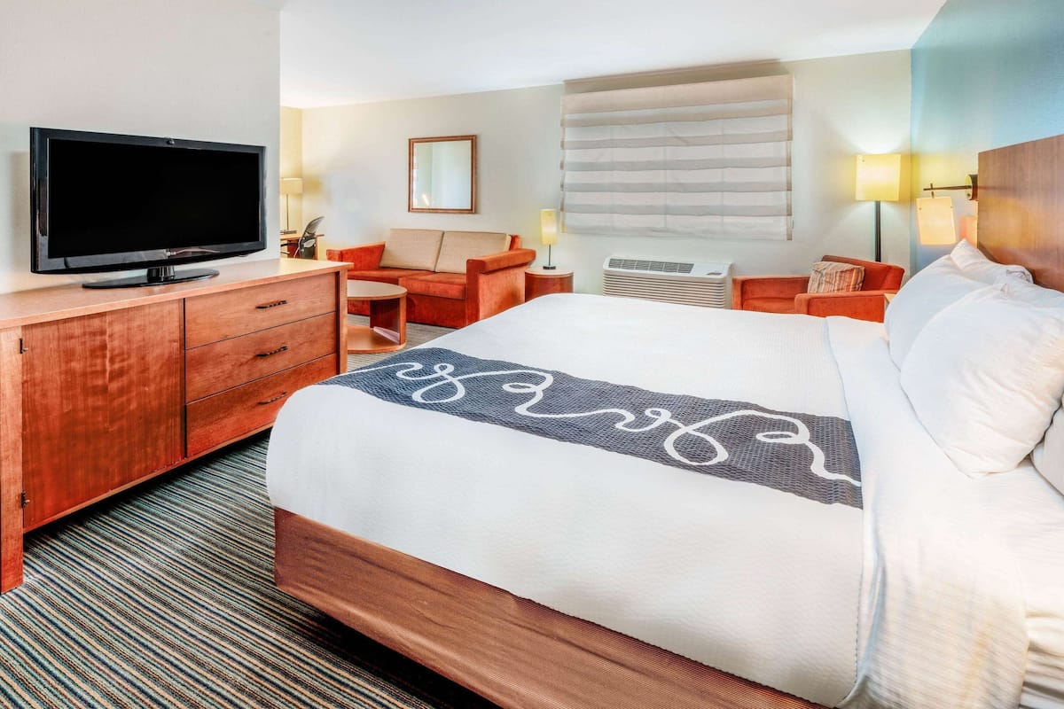 Premium bedding, pillow-top beds, desk, blackout curtains