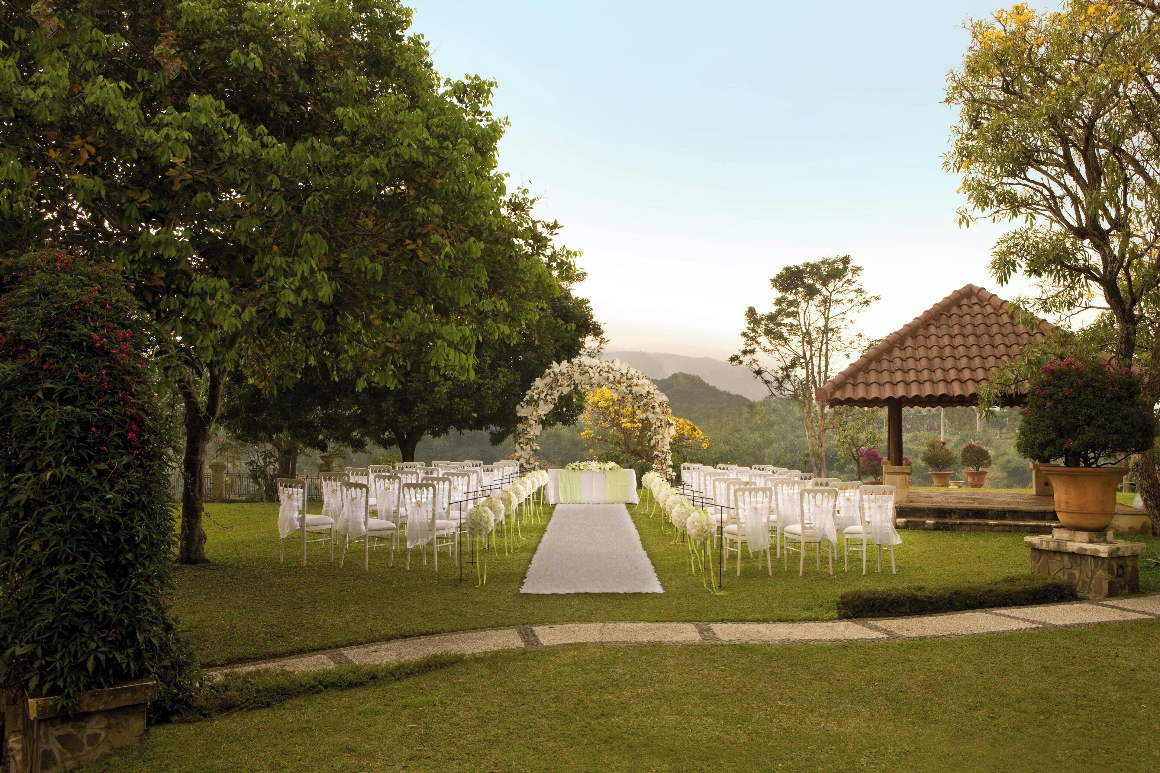 outdoor wedding area